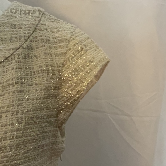 Kate Spade metallic tweed shimmering cap sleeve shift dress size 2 - Picture 4 of 7